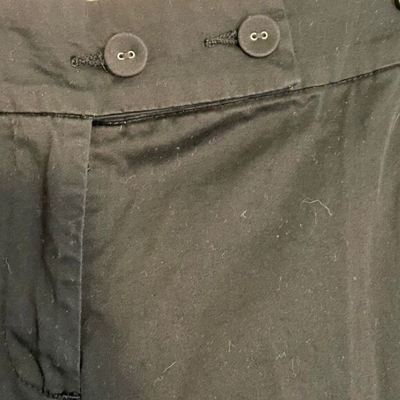 Avenue Classic Chino Capri Pants Black Twill Cropped Cuffed Preppy 16 - Picture 3 of 7